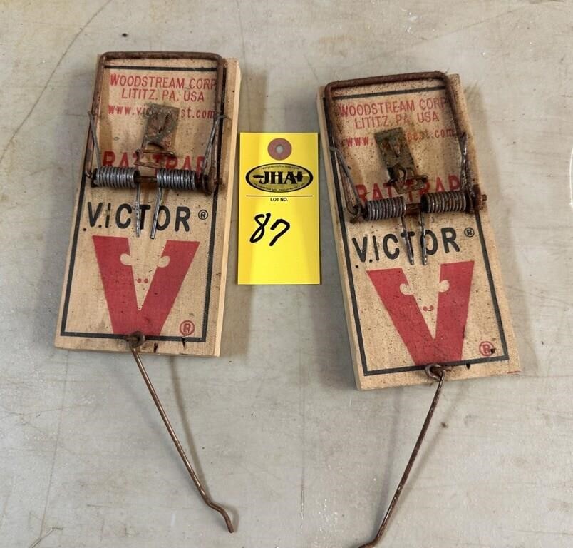 2 Large Victor Rat Traps