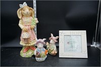 Porcelain Bunny, Picture Frame & More