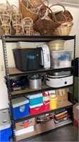 48” x 24” x 72” Black 5-Layer Metal Shelving Unit