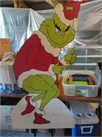 60" wooden Grinch yard decor