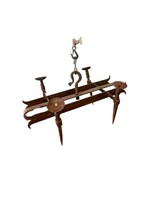French Iron Rectangular Fixture with 4 Spike arms