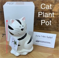 Ceramic Cat Plant Pot