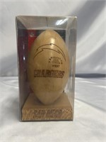 LA CHARGERS WOOD ENGRAVED FOOTBALL