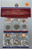 1987 US Mint Uncirculated Coin Sets w/ Both P & D