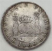 1758 Silver 8 Reales, Mexico Colony of Spain, MF
