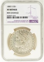 Coin 1885-S Morgan Silver Dollar NGC-XF Details