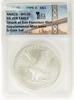Coin 2021-S Silver Eagle ANACS-MS70 T2