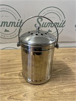 Stainless steel counter top compost bin