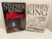 Stephen King Hard Cover Books (minor staining)