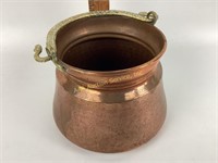 Hammered copper pot made in Turkey.