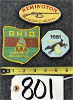 3 Patches Remington Ohio Forestry