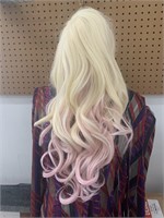 High-End Pink & Blonde Wavy Cut Wig