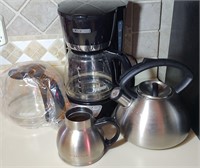 B&D Coffee Pot, Stainless Tea Kettle & Cup