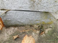 Granite headstone base: 21"W x 8"D x 6"H