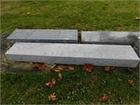 Granite headstone base: 82"W x 13.5"D x 7"H