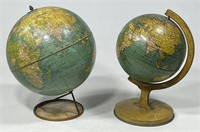 Pair of Desk Top World Globes