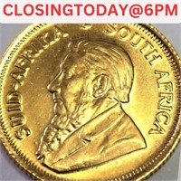 22K  3.4G Suid Afrika South Africa Coin
