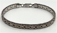 Italy Sterling Silver Herringbone Bracelet