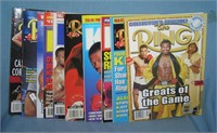 Group of vintage boxing magazines