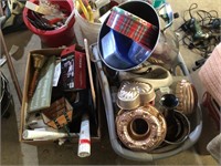 2 Totes of Dishes & Household Items
