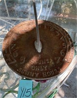 F - VINTAGE SUN DIAL 10"DIA