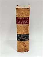 ANTIQUE BOOK UNDERHILL ON CRIMINAL EVIDENCE