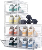 HOMIDEC Shoe Storage, 6 Pack Shoe Organizer Clear