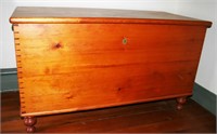 Softwood Dovetailed Blanket Chest, Till, Grab