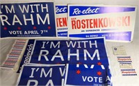 Vintage Illinoice Chicagoland Political Banners