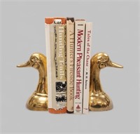 PAIR OF BIRKS BRASS DUCK BOOKENDS