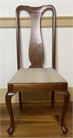 Antique Walnut Dining Chair w/ Queen Anne Legs