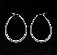 Sterling silver hoop earrings marked Tiffany & Co.