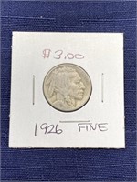 1926 Buffalo nickel coin