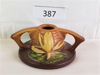 Roseville Pottery Water Lily Single Candle Holder