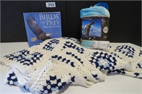 Eagel Throw, Knitted Blanket & Book