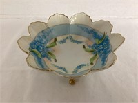Royal Rudolstadt Hand Painted Prussia Footed Bowl