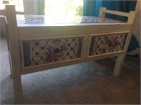 Mosaic style table with two drawers