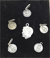 6 Sterling Charms
