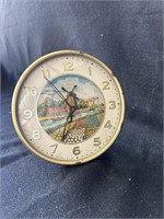 Vintage Dutch Windmill clock-wind up, moving