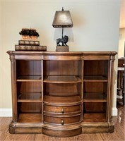 Hooker Bookcase with Curved Front & Drawers