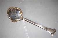 Continental silver sifter spoon,