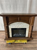 Freestanding Electric Heater Faux Fireplace