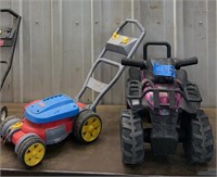 Toddler toys! lawn mower & atv