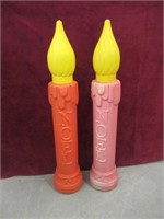 VINTAGE BLOW MOULD CANDLES - ONE IS LIGHTER FROM
