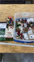 Christmas Ornaments & Pictures tote with lid