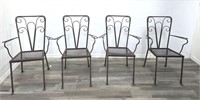 4 Iron patio chairs