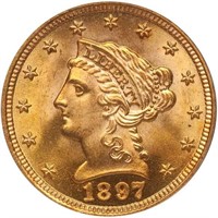 $2.50 1897 PCGS MS66 CAC