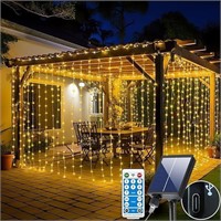 55$-600LED Solar Curtain Lights Waterproof