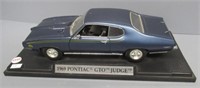 1969 Pontiac GTO Judge Model Car on Base.
