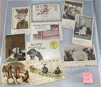 10 Love Funny Antique/VTG Postcards Ephemera